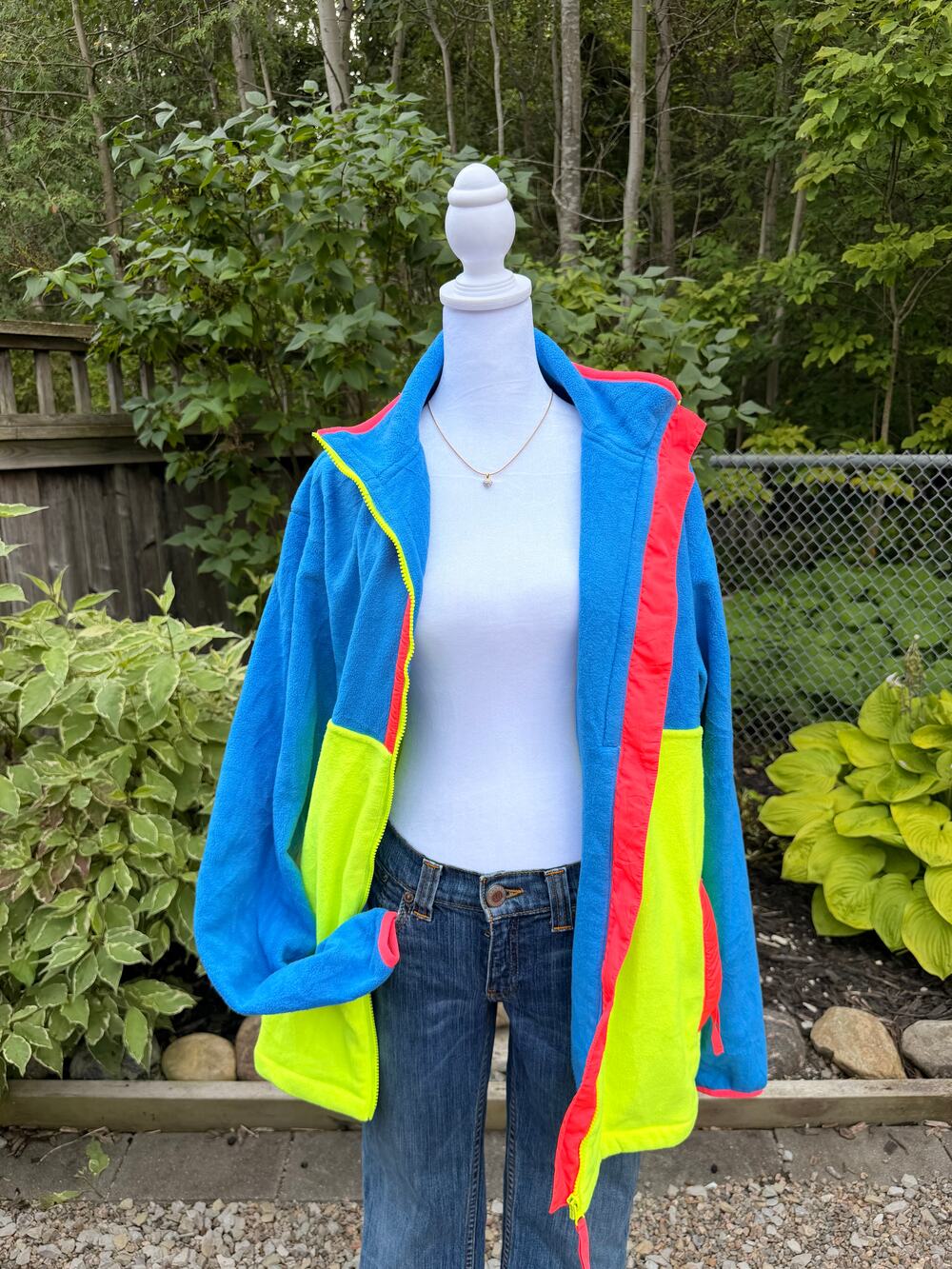 Teamltd colorblock full zip polar fleece jacket with high collar - Picture 3 of 11